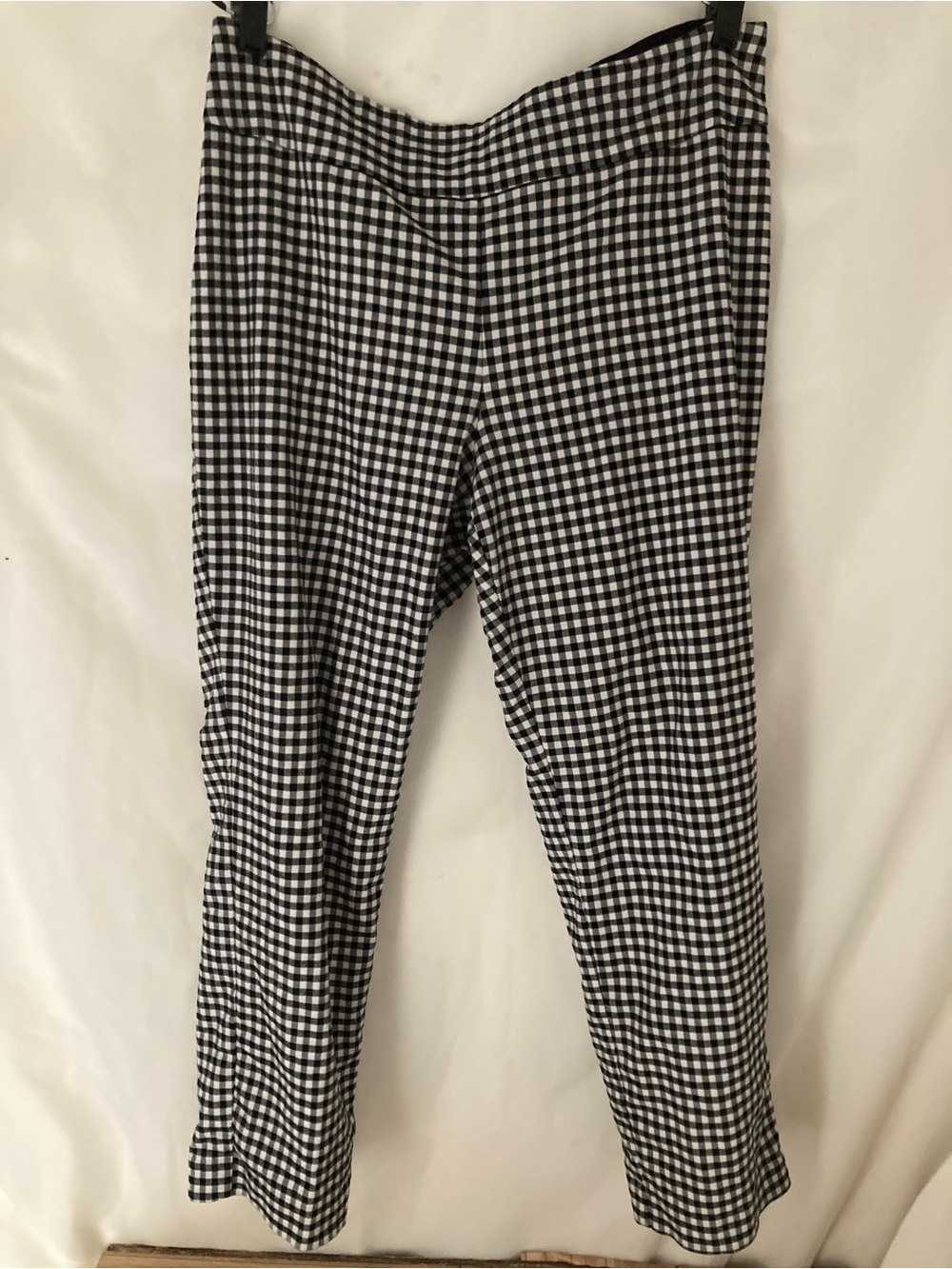 S.C. & Co. Black White Gingham Pants Size 16 Pull-On Stretch